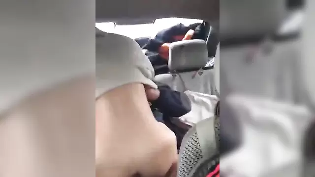 Private sex in a car with an Asian woman